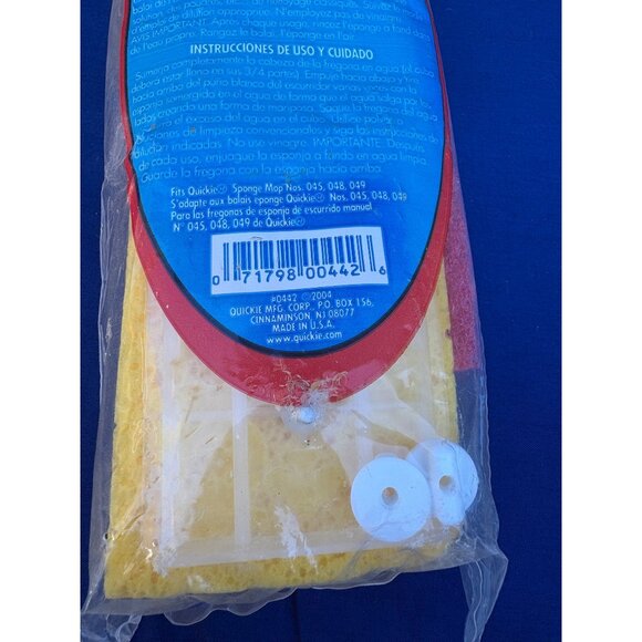 NOS Quickie Standard Sponge Mop Refill Type S Clean Floor - Picture 4 of 4